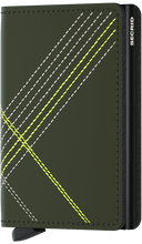 Secrid - Slimwallet Stitch Linea Lime טען תמונה לגלריה